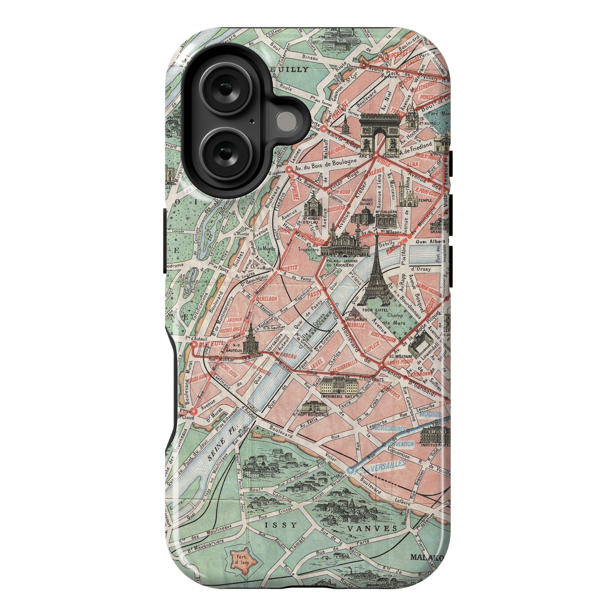 Vintage Paris Map Phone Case